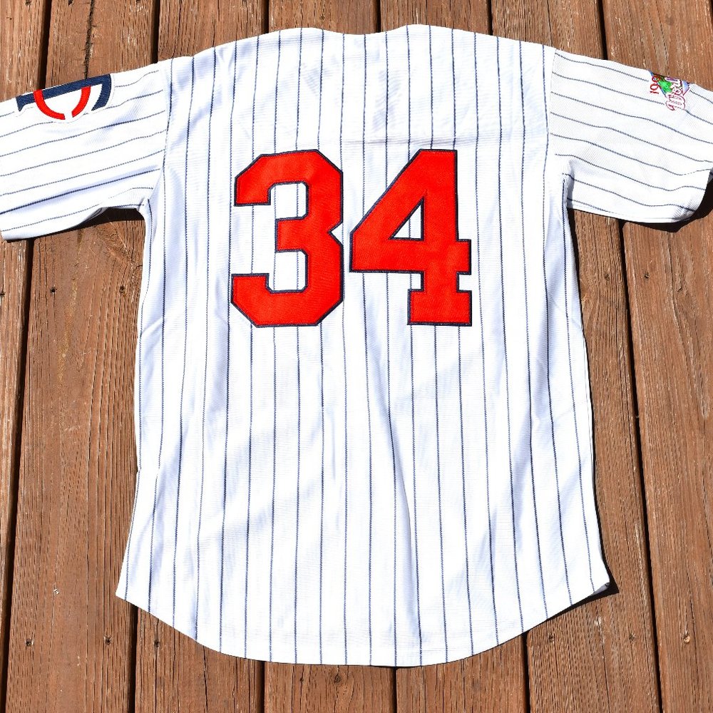 New! Kirby Puckett Minnesota Twins White Pinstripe Baseball Jersey Men's XL